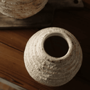 Carved Ridge Ceramic Vessel