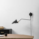 Adjustable Long Arm Metal Wall Sconce with Rotating Shade