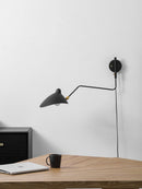Adjustable Long Arm Metal Wall Sconce with Rotating Shade