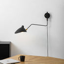 Adjustable Long Arm Metal Wall Sconce with Rotating Shade