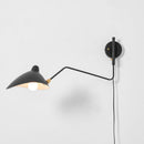 Adjustable Long Arm Metal Wall Sconce with Rotating Shade
