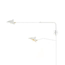 Adjustable Long Arm Metal Wall Sconce with Rotating Shade