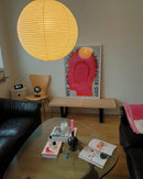 Luminária de teto pendente de papel Washi artesanal