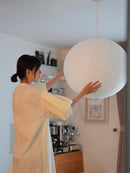 Luminária de teto pendente de papel Washi artesanal