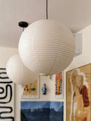 Luminária de teto pendente de papel Washi artesanal