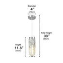 Crystal Cylinder Pendant Lamp