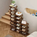Geometric Tiered Shoe Display Tower