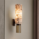 Alabaster Brass Wall Sconce