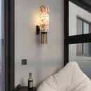 Alabaster Brass Wall Sconce