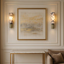 Alabaster Brass Wall Sconce