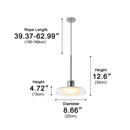 Glass Disc Pendant Light