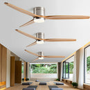 Modern Wood 3-Blade Ceiling Fan Light