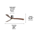 Contemporary 6-Speed DC Motor Ceiling Fan with Light