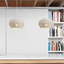 Woven Dome Rattan Pendant Light