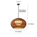 Woven Dome Rattan Pendant Light