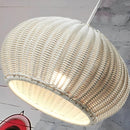 Woven Dome Rattan Pendant Light