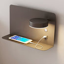 Floating Wall Light Charging Shelf