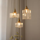 Vintage Textured Glass Pendant Light