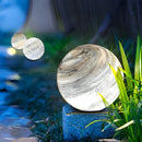 Marble Pattern Globe Post Light