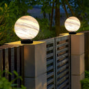 Marble Pattern Globe Post Light