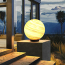 Marble Pattern Globe Post Light