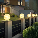Marble Pattern Globe Post Light