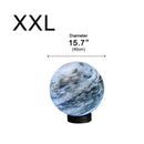 Marble Pattern Globe Post Light