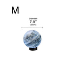 Marble Pattern Globe Post Light