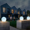 Marble Pattern Globe Post Light
