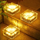 Aurora Crystal Ice Brick Solar LED Waterproof Outdoor Garden Light