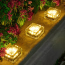Aurora Crystal Ice Brick Solar LED Waterproof Outdoor Garden Light