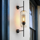 Glass Tube Metal Rod Wall Light