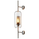 Glass Tube Metal Rod Wall Light