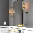 Glass Tube Metal Rod Wall Light