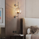 Glass Tube Metal Rod Wall Light