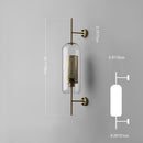 Glass Tube Metal Rod Wall Light