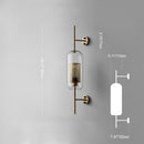 Glass Tube Metal Rod Wall Light