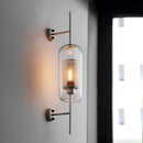 Glass Tube Metal Rod Wall Light