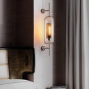 Glass Tube Metal Rod Wall Light