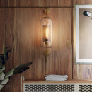Glass Tube Metal Rod Wall Light