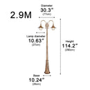 Flared Vintage Outdoor Pathway Pole Light – Waterproof LED Garden Lamp