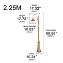 Flared Vintage Outdoor Pathway Pole Light – Waterproof LED Garden Lamp