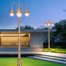 Flared Vintage Outdoor Pathway Pole Light – Waterproof LED Garden Lamp
