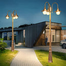 Flared Vintage Outdoor Pathway Pole Light – Waterproof LED Garden Lamp
