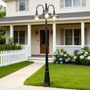 Flared Vintage Outdoor Pathway Pole Light – Waterproof LED Garden Lamp