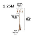 Flared Vintage Outdoor Pathway Pole Light – Waterproof LED Garden Lamp