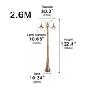 Flared Vintage Outdoor Pathway Pole Light – Waterproof LED Garden Lamp