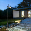 Flared Vintage Outdoor Pathway Pole Light – Waterproof LED Garden Lamp