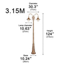 Flared Vintage Outdoor Pathway Pole Light – Waterproof LED Garden Lamp
