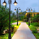 Flared Vintage Outdoor Pathway Pole Light – Waterproof LED Garden Lamp